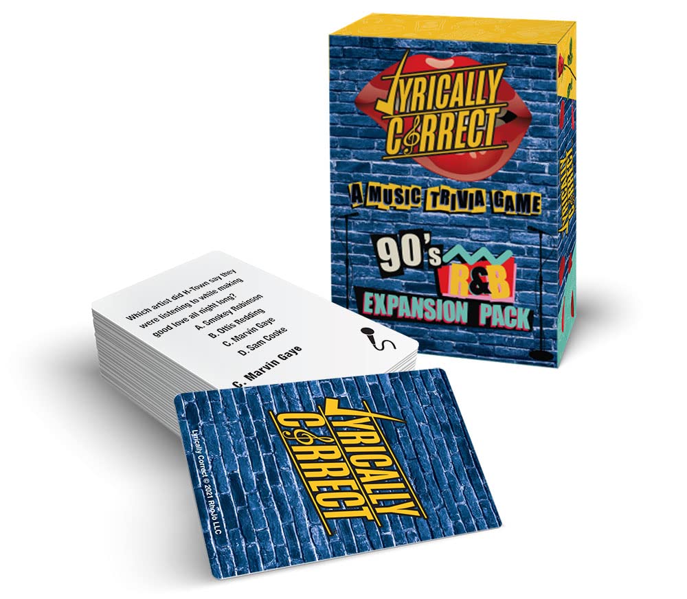 Lyrically Correct '90s R&B Expansion Pack - 80 Additional Music Trivia Cards for Adults | Add-On Deck More 90s R&B Hits, Deeper Cuts & Longer Game