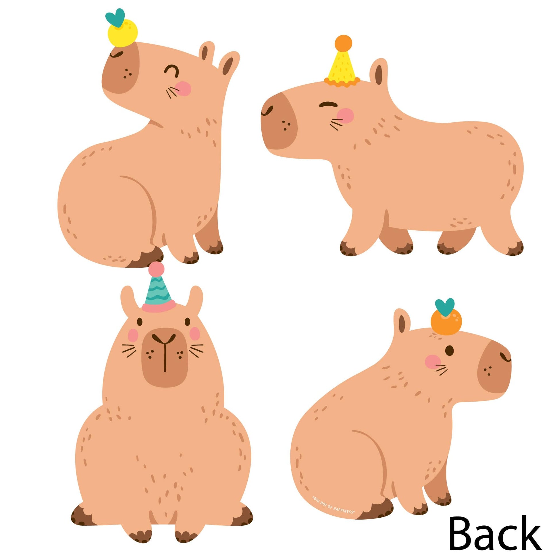 Big Dot of Happiness Capy Birthday - Decorations DIY Capybara Party Essentials - Set of 20