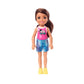 Barbie Chelsea Doll (6-inch Brunette) Wearing Sparkly Skirt, Molded Unicorn Top & Green Shoes, Gift for 3 to 7 Year Olds
