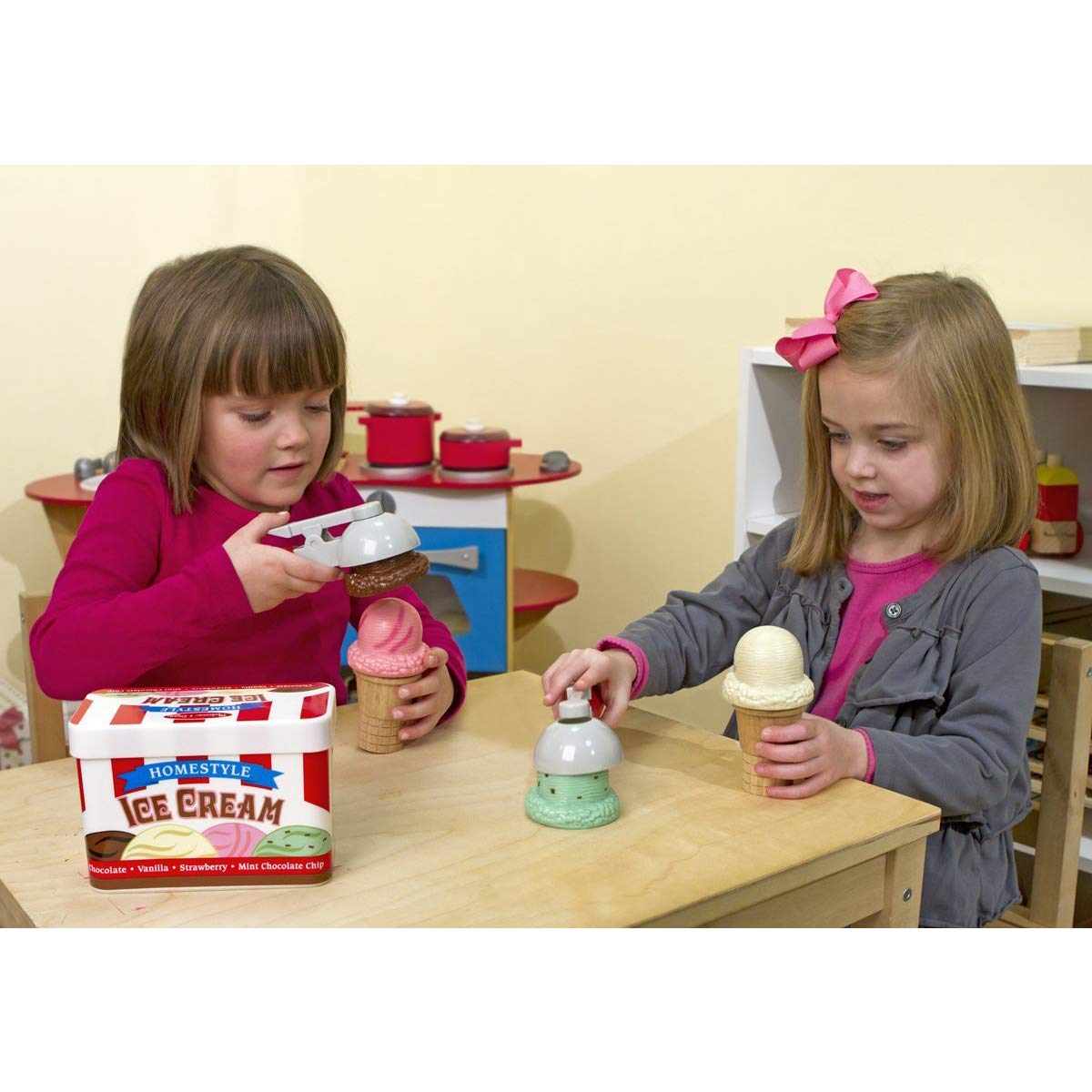 Ice Cream Scoop Set: Play Food Set Bundle with 1 Theme Compatible M&D Scratch Fun Mini-Pad (04087)