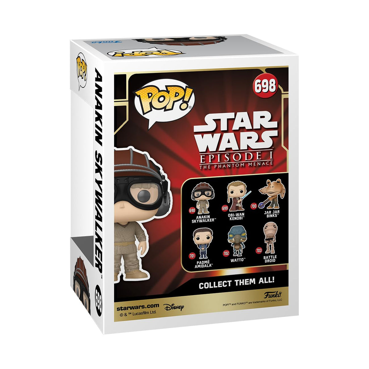 Funko POP! Star Wars: Episode 1 The Phantom Menace Anniversary - Anakin Skywalker with Helmet - Collectable Vinyl Figure - Gift Idea - Official