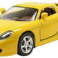 KiNSMART - Porsche Carrera GT 1:36 Scale 5" Die Cast Metal Model Toy Super Sports Car (Yellow)