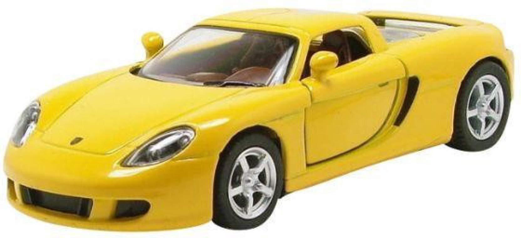KiNSMART - Porsche Carrera GT 1:36 Scale 5" Die Cast Metal Model Toy Super Sports Car (Yellow)