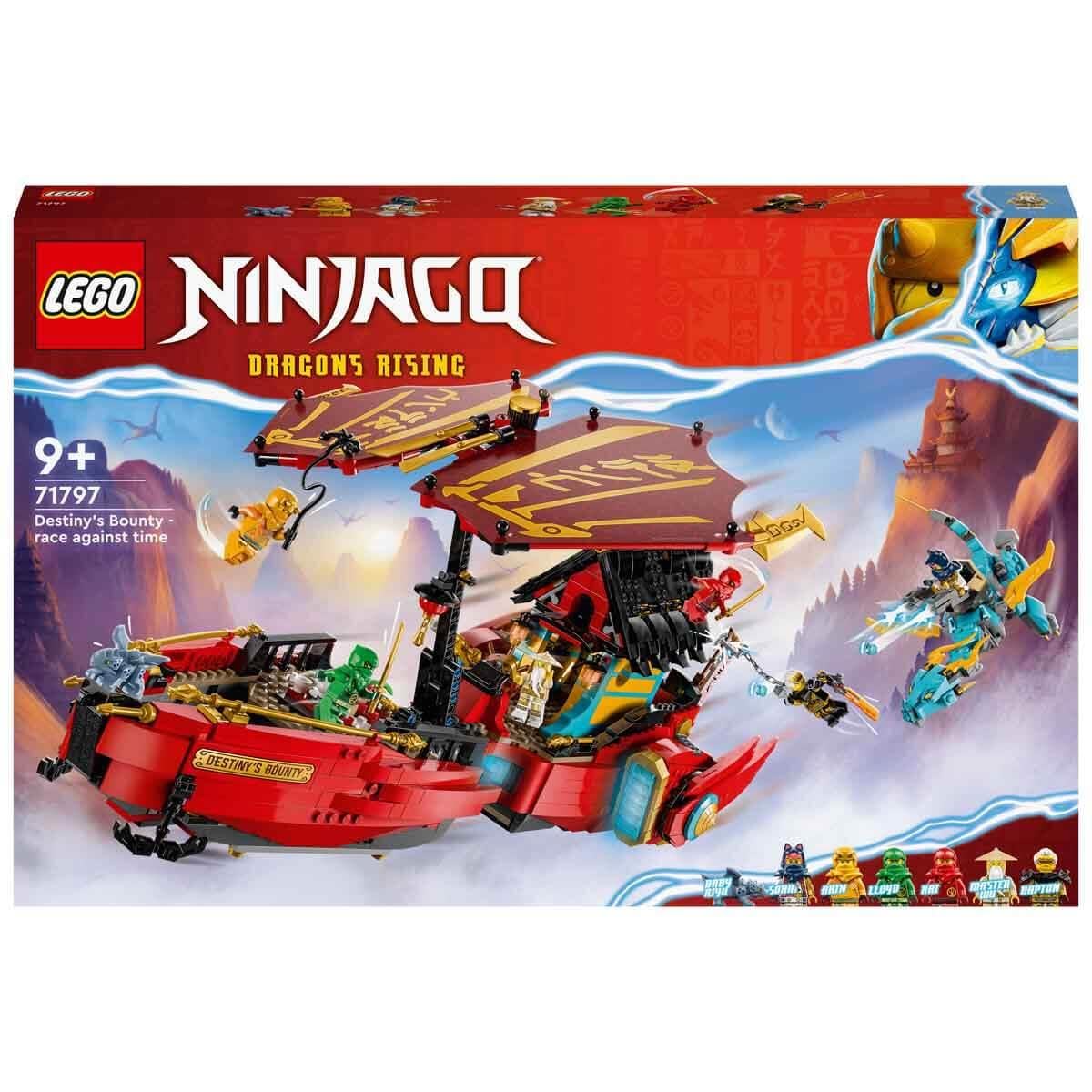 LEGO Ninjago 71797 Aerial Battleship Bounty Toy Blocks, Present, Ninja, Carrot, Vehicle, Nori, Boys, 9 Years Old and Up