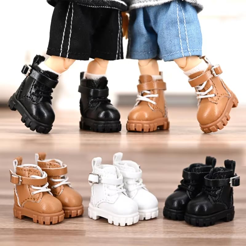 XiDonDon Casual Shoes for Ob11 DDF Body9 1/12 BJD GSC Doll Accessories Bjd Dolls Toy Shoes (Black)