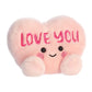 Aurora Adorable Palm Pals Love You Candy Heart Stuffed Animal - Fun Seasonal Plush For Kids and Adult Collectors - Perfect for Decorating Rooms