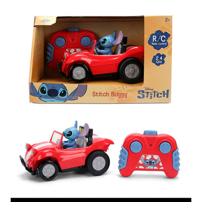Jada Toys 1:32 RC Disney Stitch Buggy - Simple Function Remote Control Car with Built-in Stitch Figure and 5.5" Body - Kid-Friendly RC Vehicle