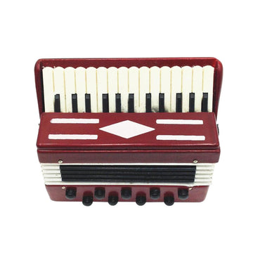 Yiju Miniature Instrument Model Toy, 1/12 Wooden Accordion, Dollhouse Artist