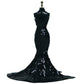 Gorgeous Handmade Doll Dress, Doll Clothes Evening Gown with Sequin Fashion Show, Wedding Party Outfits for 11.5 inch Dolls Accessories (Black)