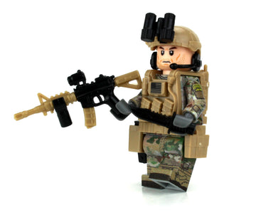 Battle Brick 1.6 Inches Tall Army Ranger OCP SF Soldier Custom Collectible Minifigure | Accessories Made in The USA | Genuine Military Minifig | Great