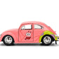 Jada Spongebob Squarepants Patrick Star 1959 VW Beetle - Die-Cast Vehicle Toys - 1:32 Scale, Detailed Exterior, Chrome Accents - Hollywood Rides