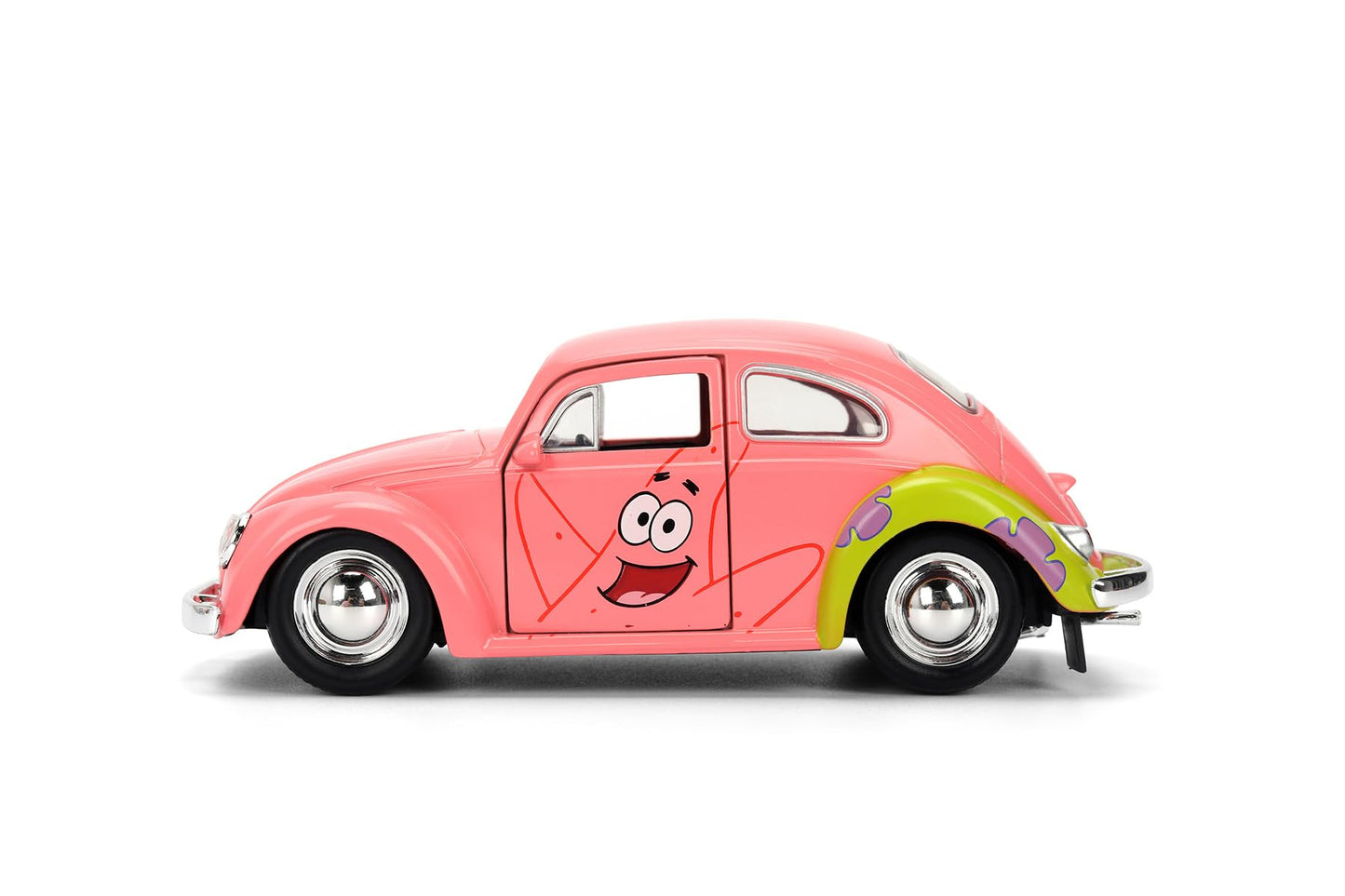 Jada Spongebob Squarepants Patrick Star 1959 VW Beetle - Die-Cast Vehicle Toys - 1:32 Scale, Detailed Exterior, Chrome Accents - Hollywood Rides