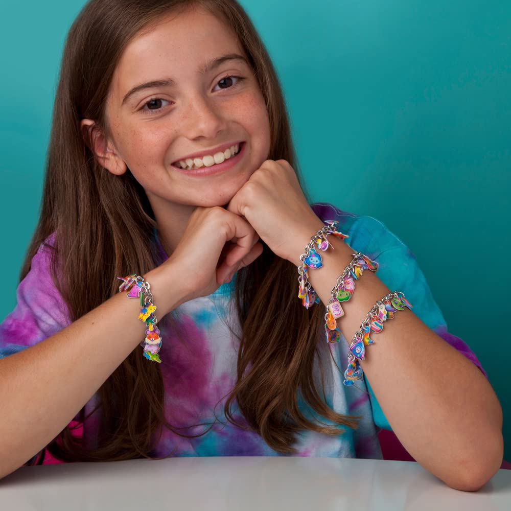 Craft-tastic - DIY Puffy Charm Bracelets Kit - Make Your Own Jewelry - Ages 6+, 9 Inch
