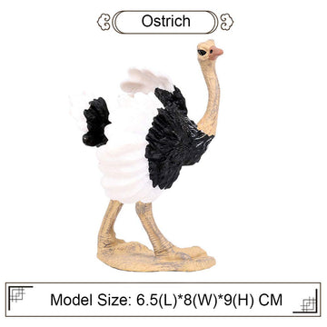 FLORMOON Ostrich Figurines Realistic Animal Figure Early Educational Toys Science Project Christmas Birthday Gift for Kids