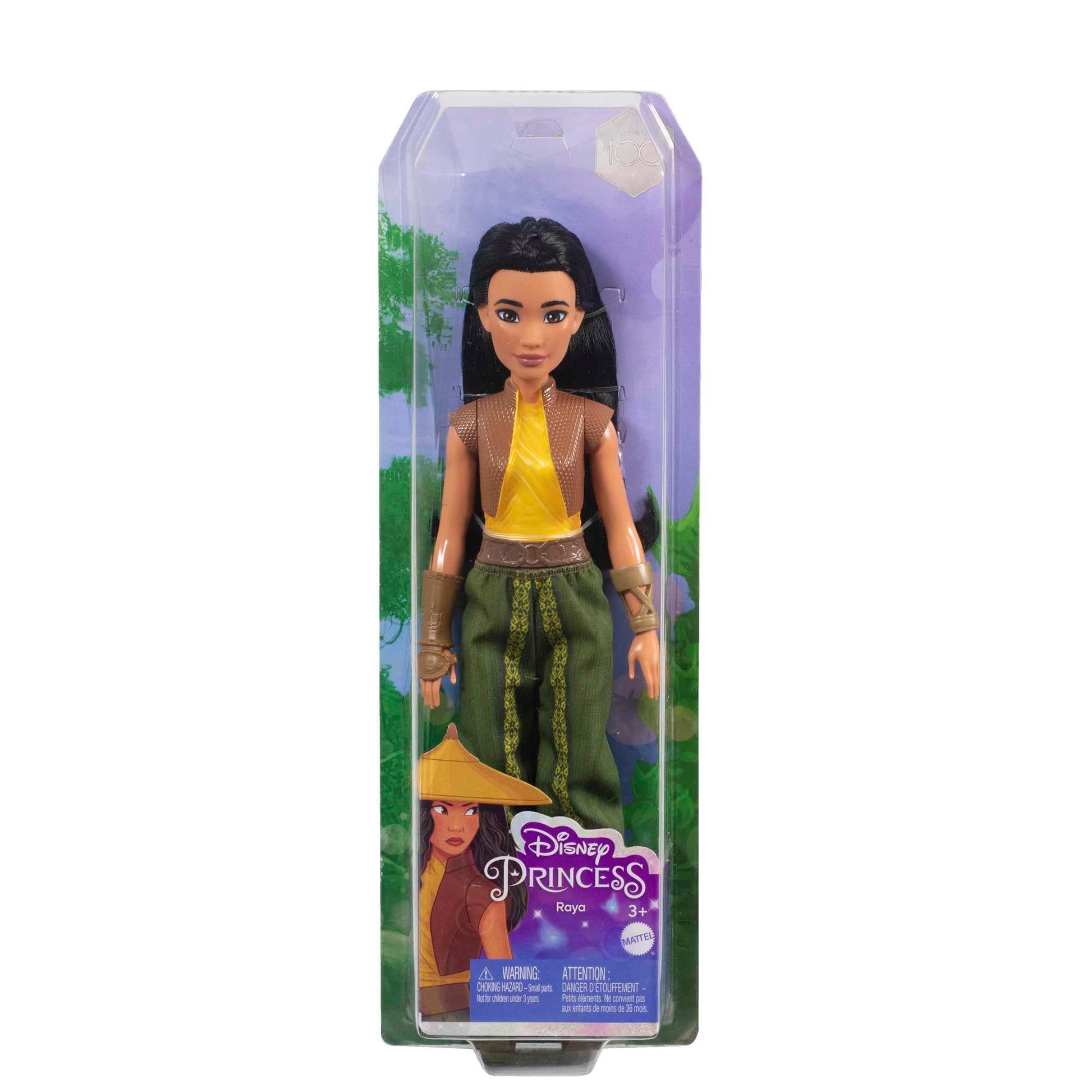 Mattel Disney Princess Raya Doll in Signature Fashion with Removable Pants, Boots and Arm Cuffs, Posable & Collectible, Inspired by Movie