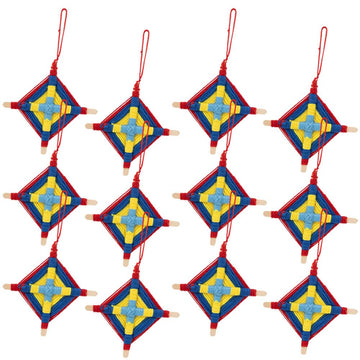 Fun Express God’s Eye Yarn Craft Kit - Craft Kits - 12 Pieces