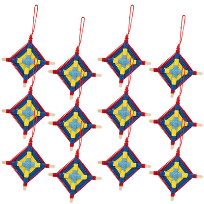 Fun Express God’s Eye Yarn Craft Kit - Craft Kits - 12 Pieces
