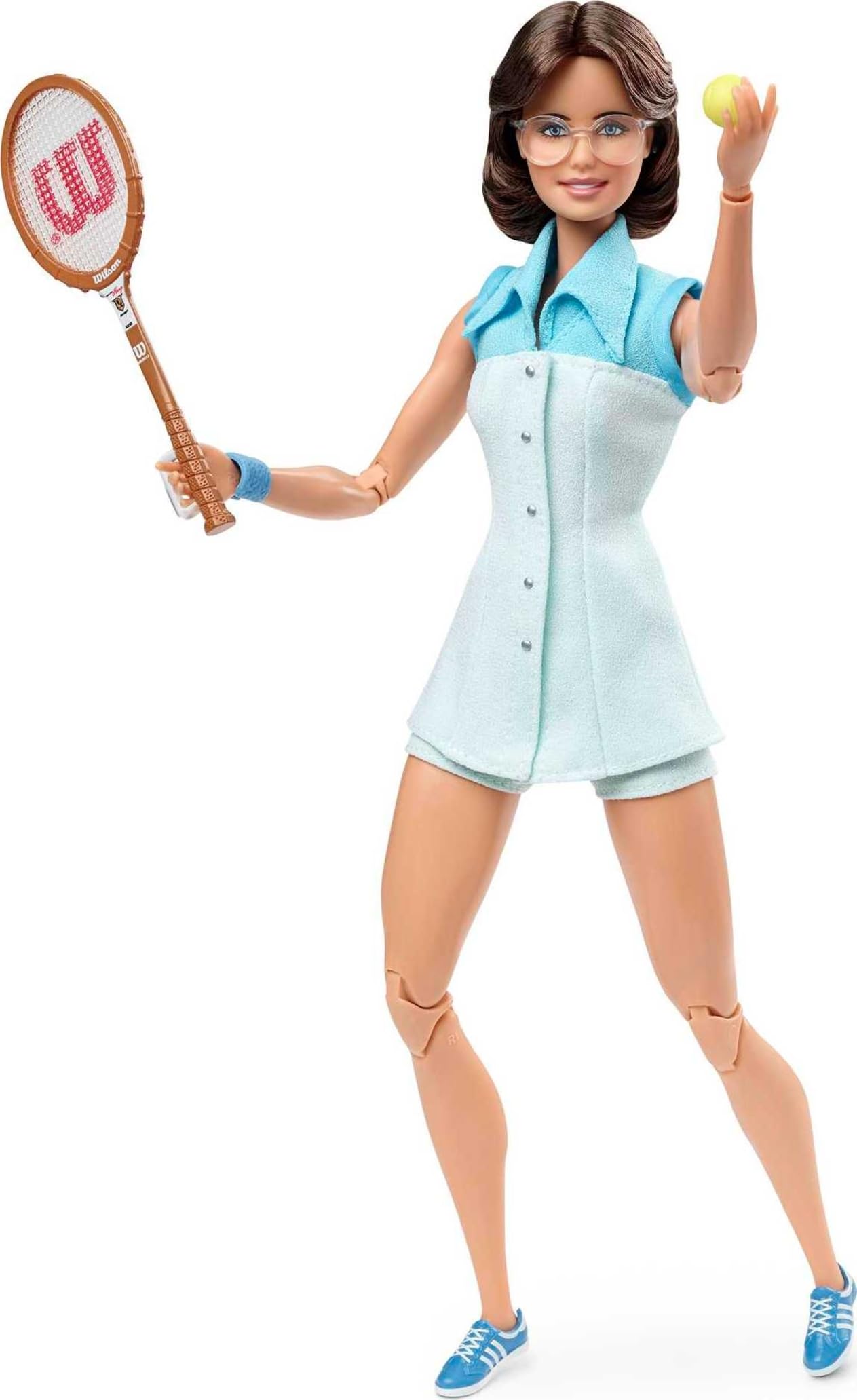 Barbie Inspiring Women Series Billie Jean King Collectible Doll, Approx. 12-in, Wearing Tennis Dress and Accessories, with Doll Stand and Certificate