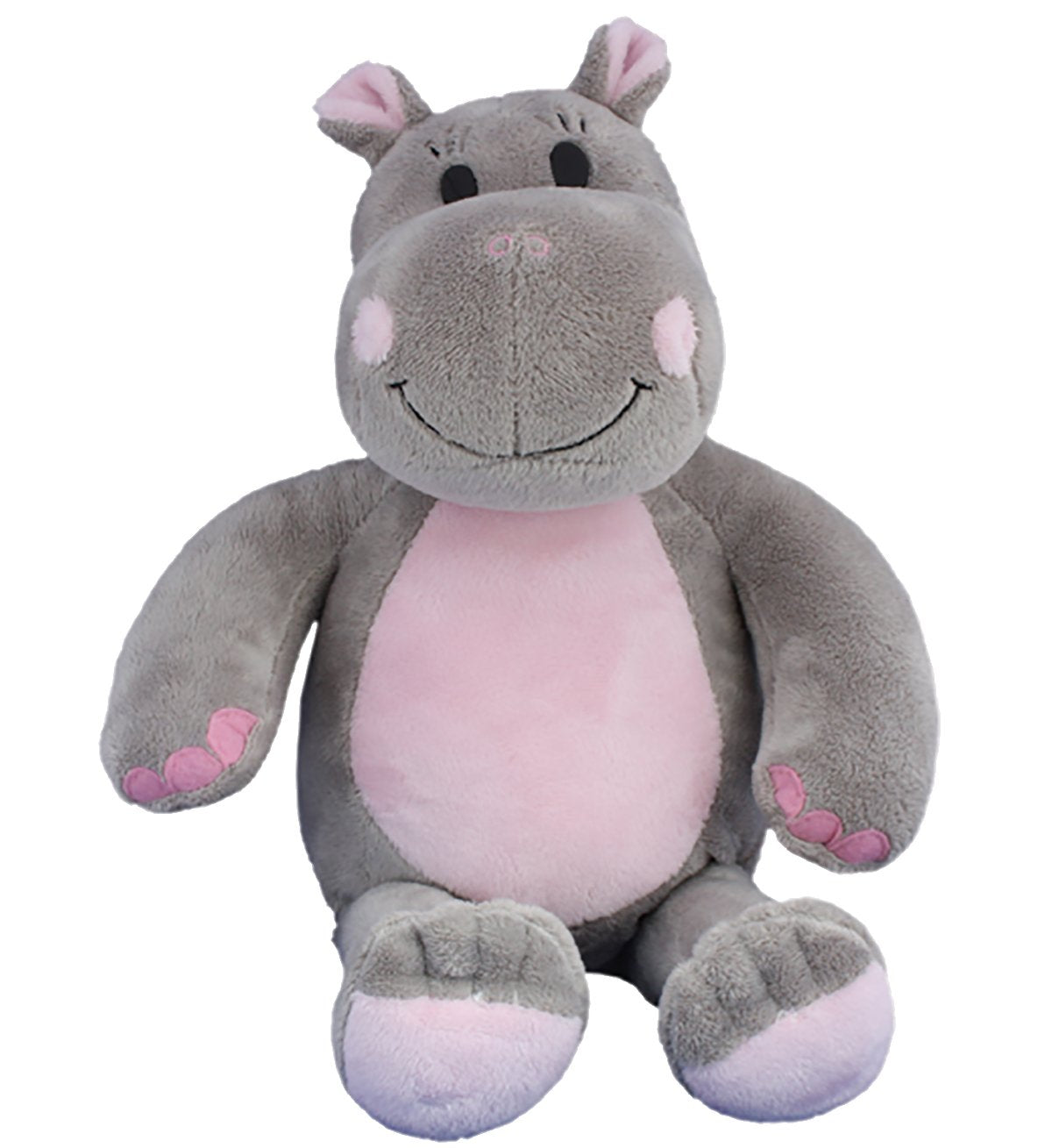 Stuffems Toy Shop Make Your Own Stuffed Animal 16" "Happy the Hippo - No Sew - Kit with Cute Backpack!