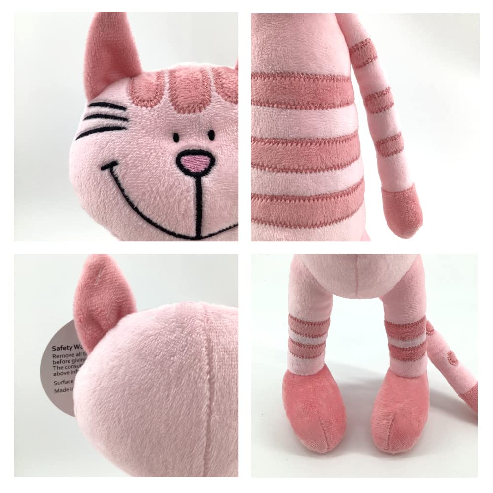 MR ViviCare 13" Pink Huggable Standing Cat Stuffed Animal Plush Toy, Stuffed Cat Plush Toy for Girls, Great Gift for Children, Birthday, Baby Shower