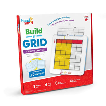 hand2mind - 92426 Build-A-Grid, Magentic Dry Erase Grid Whiteboard, White Board for Graphing, Multiplication & Division, Kids Dry Erase Board,