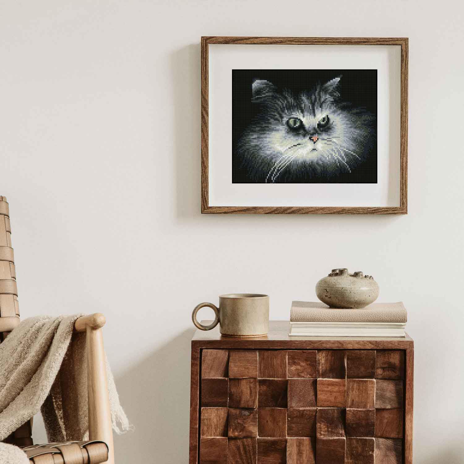 DIAMOND DOTZ Shadow Cat Diamond Painting Kits for Adults - Diamond Art Kits a Relaxing Creative Craft Kit with Dotz Gems 9.8x12.6