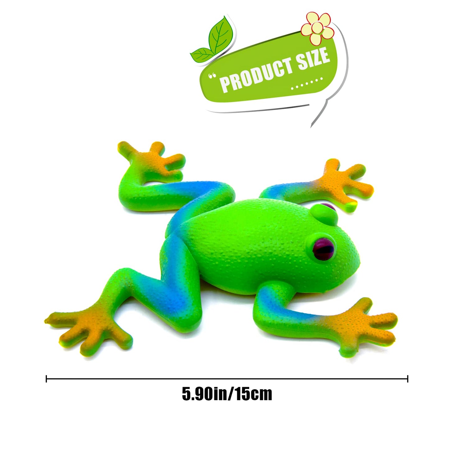 KIBBEH 2 Piece Frog Filling Set, Realistic Frog Simulation Frog Animal Model Soft Elastic Party TPR Tree Frog Sensory