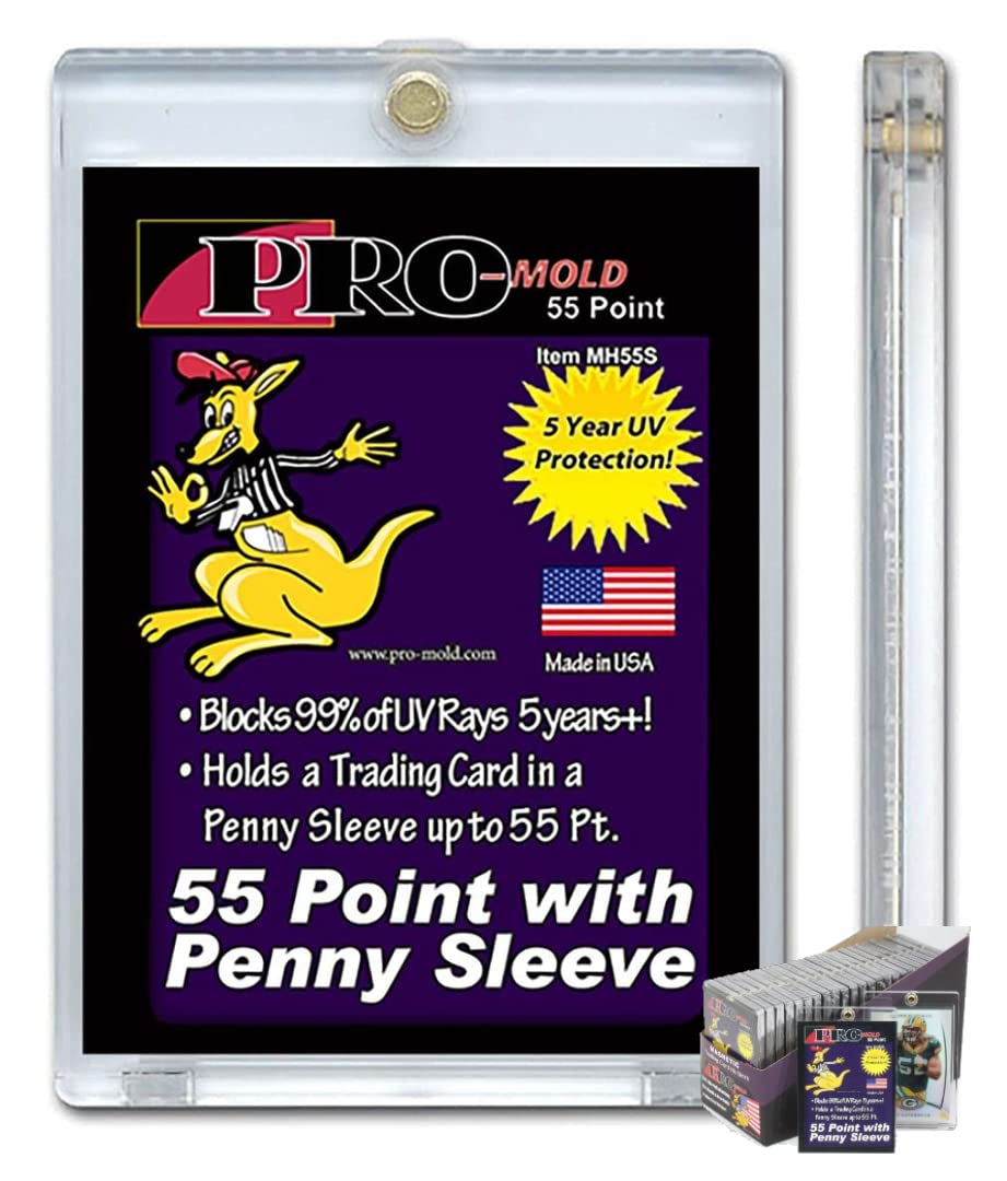 Box(25) Pro-Mold 55pt. Magnetic One Touch Card Holders Holds Sleeved Card MH55S