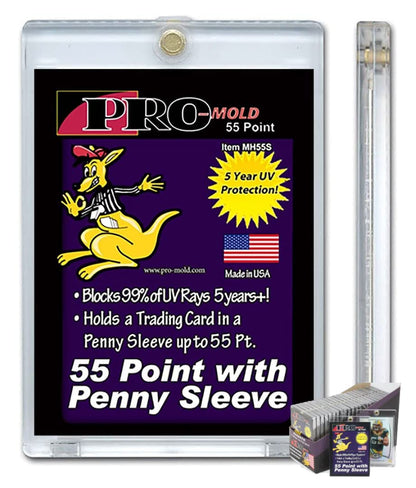 Box(25) Pro-Mold 55pt. Magnetic One Touch Card Holders Holds Sleeved Card MH55S