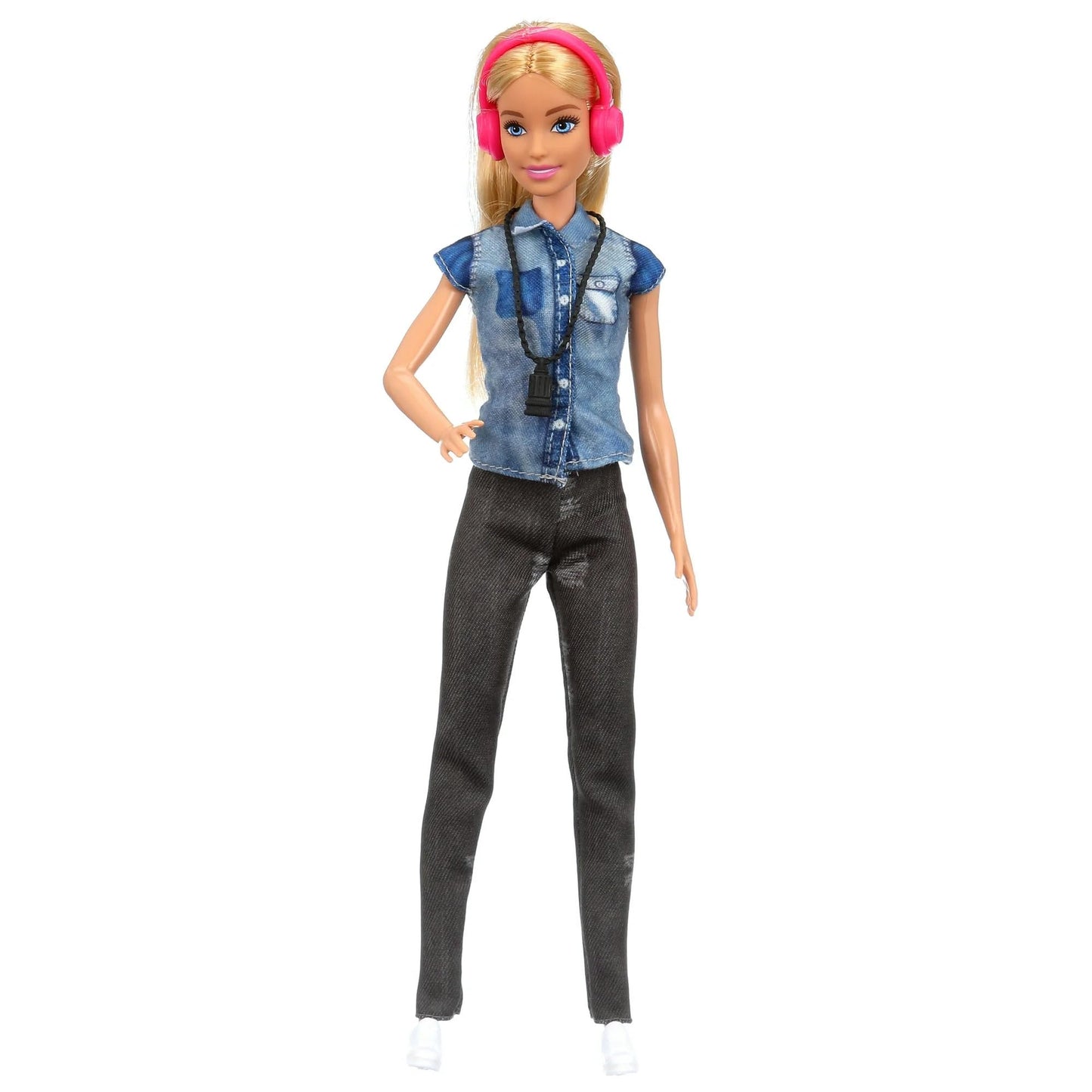 Box is Damaged- Barbie Film Director Doll “You Can Be Anything” Director Chair, Video Camera, Headphones, Script, Viewfinder & Clapperboard - Barbie