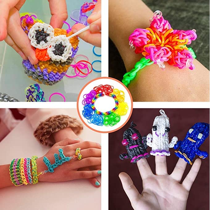 YITOHOP 12080+ Loom Bands Set, Rubber Bands for Bracelet Making Kit, DIY Arts & Crafts Idea, Friendship Bracelet Birthday Gift Kits for Kids Girls