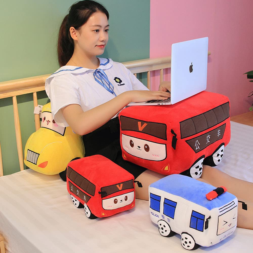 XIYUAN Car PlushSimulation School Bus Cute Cartoon Pillow Plush Van Cushion Plush Car Gift Plush Toys Children Birthday Party Gift (11X7X6Inch)