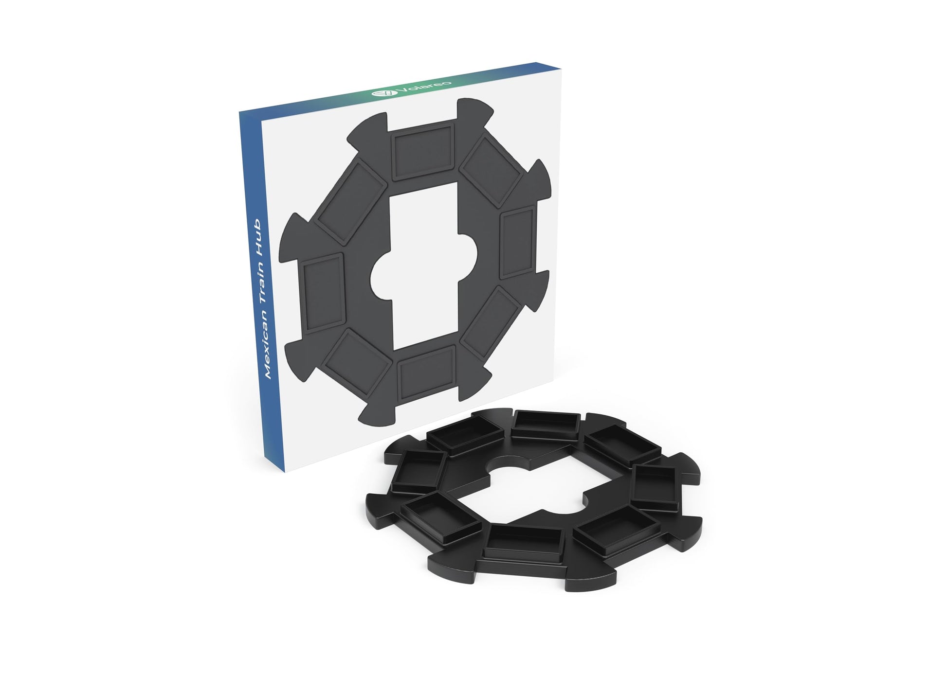 Volareo Mexican Train Hub - Black - Replacement Hub Centerpiece for Mexican Train Dominoes