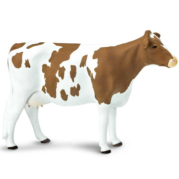 Safari Ltd. Ayrshire Cow Figurine - Lifelike 5.25" Model Figure - Educational Toy for Boys, Girls, and Kids Ages 3+