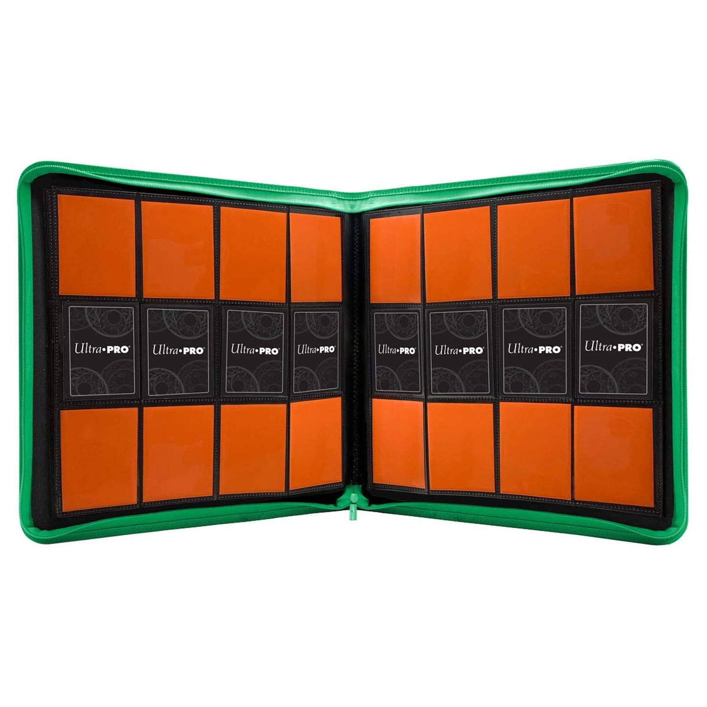 Ultra Pro E-15741 Ultra Pro-12 Pocket Zippered Pro Binder-Green, M
