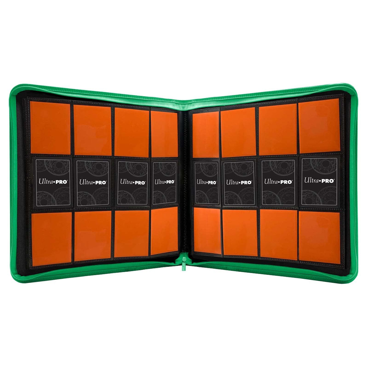 Ultra Pro Vivid 12 Pocket Card Binder with Zipper - Green, Medium
