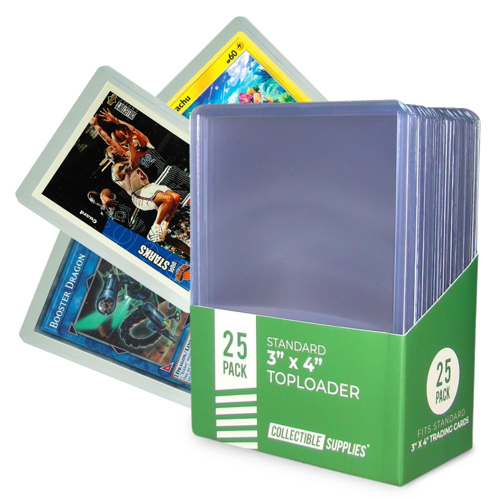 Collectible Supplies Top Loaders for Cards | 3x4 Inch Card Protectors for Collective Trading| Protective Sports Card Holder | Standard Size | Penny