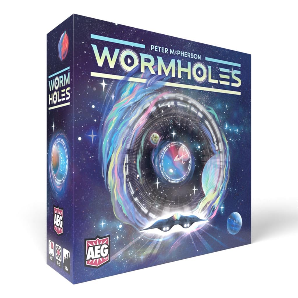 AEG Wormholes | Connect the Galaxy, Warp Ships | Science Fiction Space Exploration Modular Pick-Up and Deliver Board Game | 1-5 Players | Ages 10+