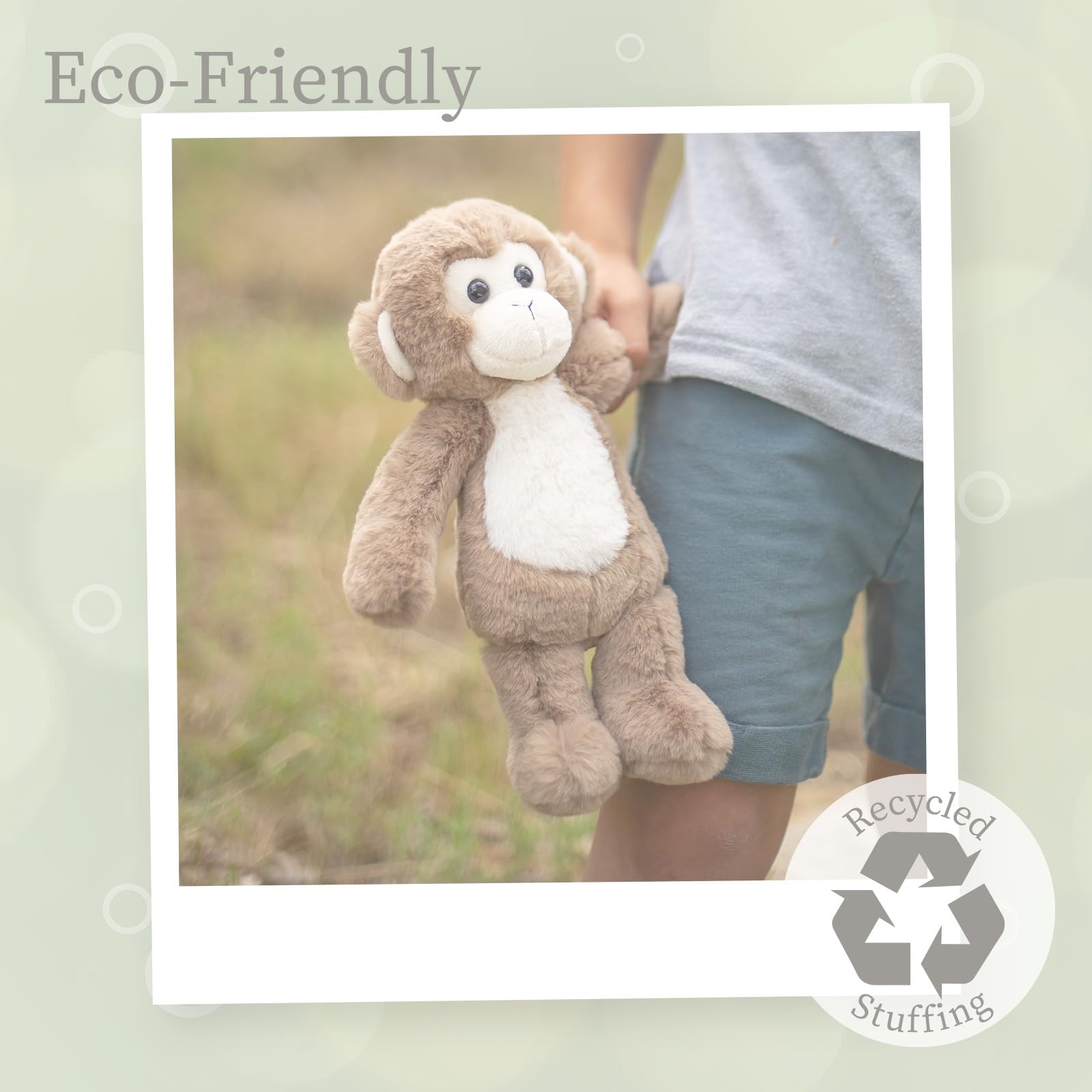 World's Softest Plush Stuffed Animal for Baby, Toddler, Kids, Adults - Adorable Toy Made from Kid-Friendly, Quality Materials - Lushee MoMo Monkey