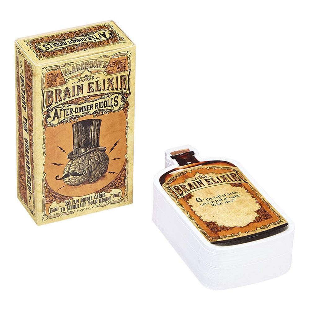 Front Porch Classics Brain Elixir - After Dinner RIDDLES Cards, Package may vary