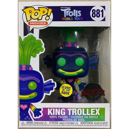 Funko Pop Movies #881 - Trolls: World Tour - King Trollex (Glow in the Dark) (Exclusive)