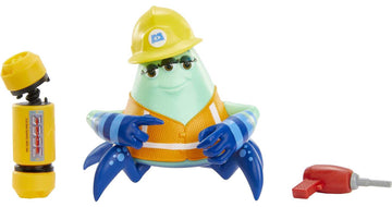 Mattel Pixar Monsters at Work Cutter Action Figure, Collectible Disney Plus Character Toy with Accessories, 4.75-in Tall Posable Authentic Detail