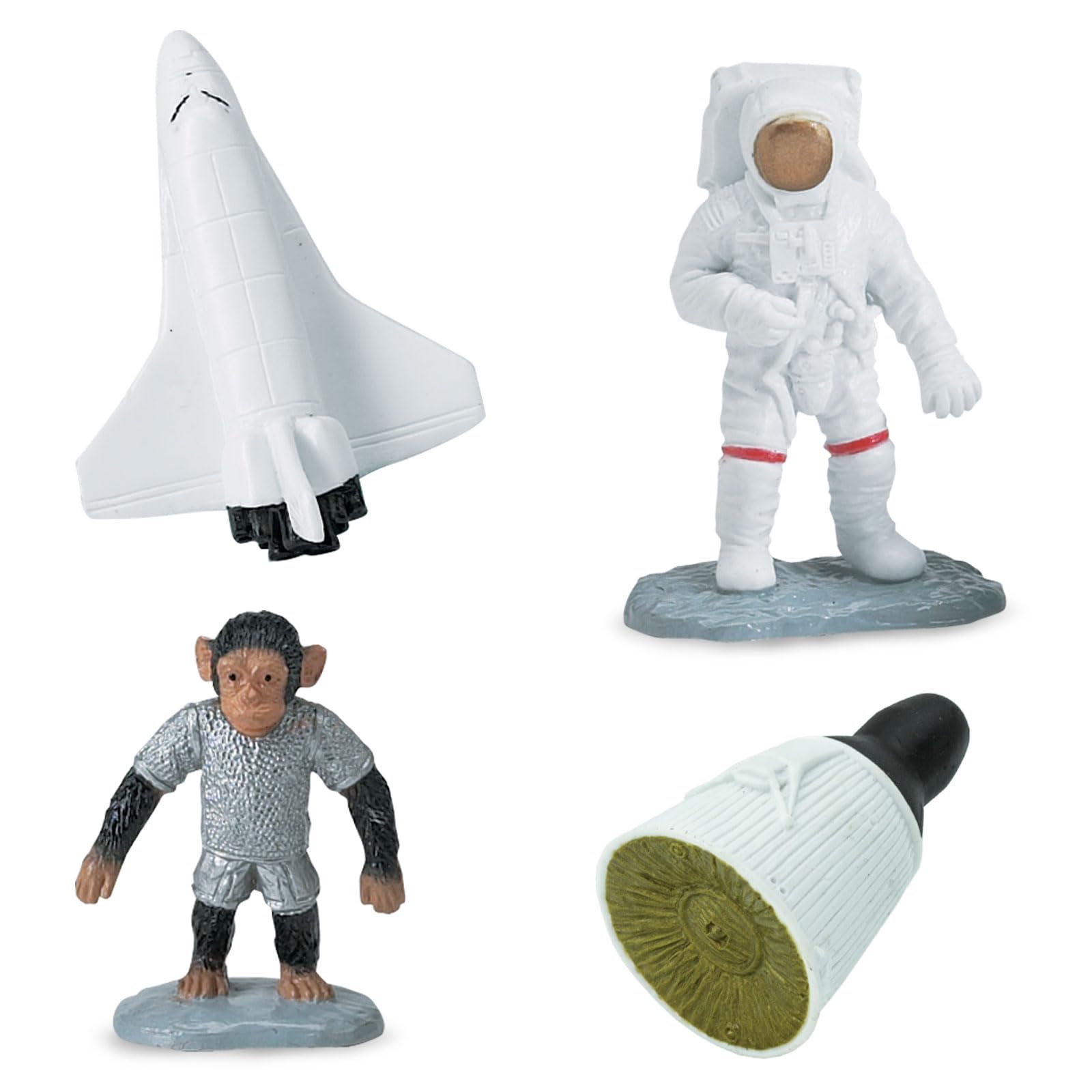 Safari Ltd Space TOOB With 10 Out Of-This-World Toy Figurines, Including 2 Astronauts, 1 Space Chimp, 6 Space Craft, And More! - For Ages 3 And Up