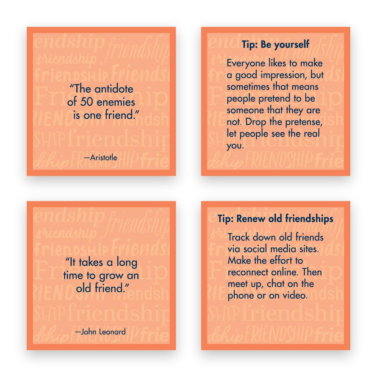 TableTopics Friendship Conversation Starter Card Game - 135 Entertaining Questions Plus Quotes & Tips for Groups of Adult Friends to Play & Deepen