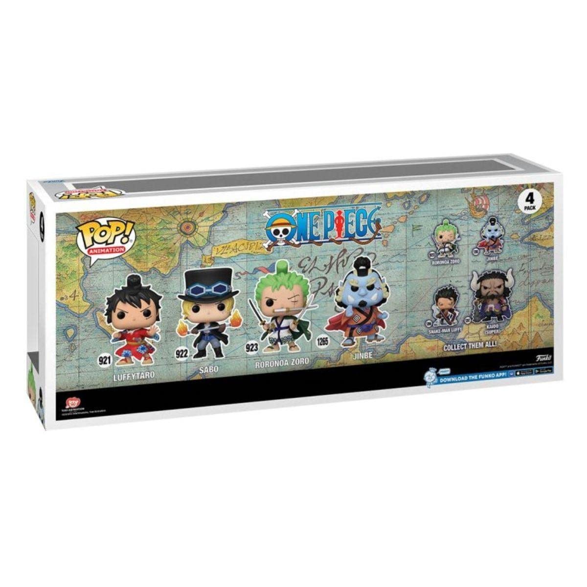 Funko Pop! Animation: One Piece - Monkey D. Luffy - 4 Pack - Glow in The Dark - Collectable Vinyl Figure - Gift Idea - Official Merchandise - Toys for