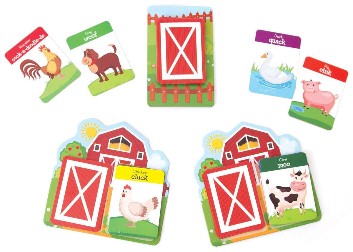Playhouse Moo Baa Cluck! Animal Sound Preschool Card Game with Easy Card Holders