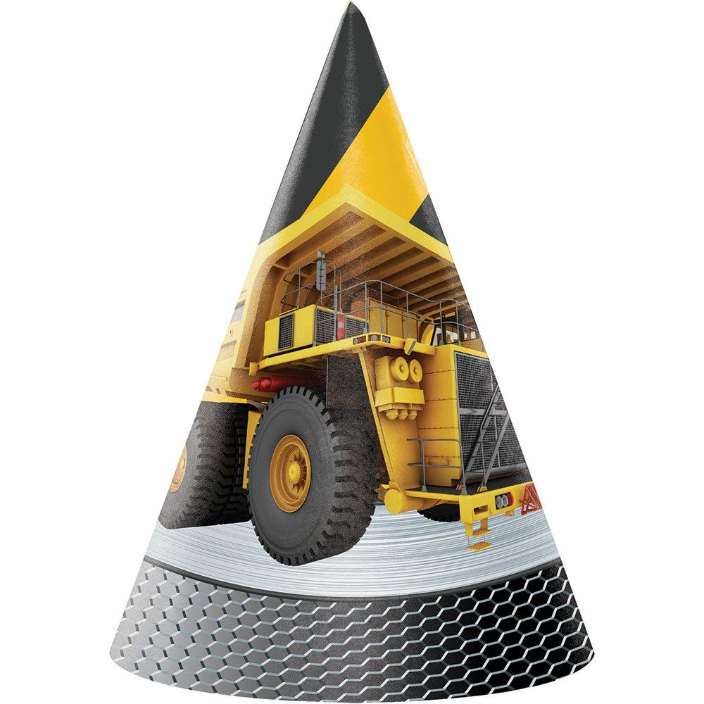 Creative Converting Construction Zone Cone Hats, Multicolor