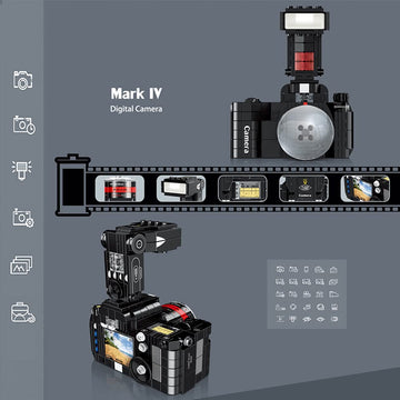 NC Uvini Building Blocks Camera, DIY STEM Toys, Building Construction Brick Set Best Gift for Adult, Teens, Collectible Model Digital Camera to Build