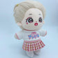 niannyyhouse 15cm 20cm Plush Doll Clothes T-Shirt Skirt Socks 6in 8in Stuffed Plush Toy Dress Up (Pink-20cm)