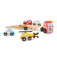 Melissa & Doug Emergency Vehicle Carrier Wooden Toy Truck & Rescue Vehicles